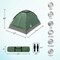 Leisure Sports 2-Person Dome Tent, Ultralight for Camping, Dual Doors and Rain Fly, Green 536564YHV - alternate 2